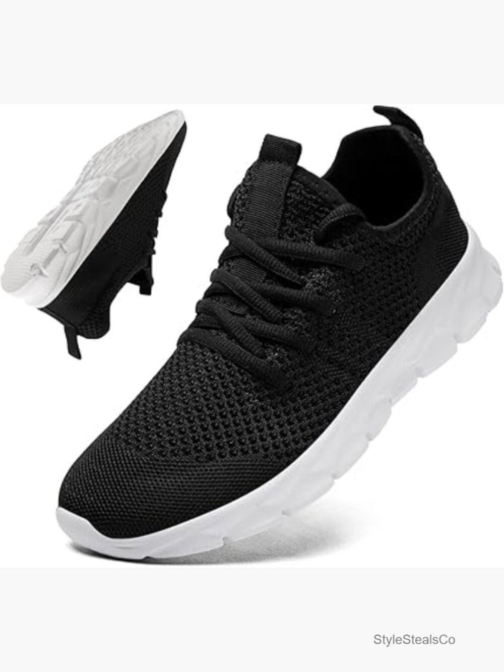 Lightweight Breathable Lace-Up Sneakers for Walking Running Gym